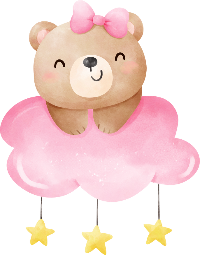 Little bear Nursery girl baby